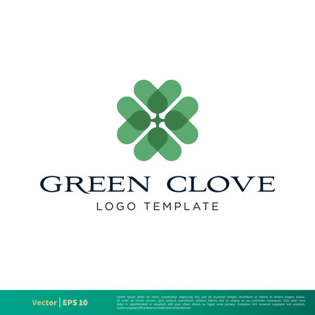 Green Clover Icon Vector Logo Template Illustration Design. Vector EPS 10.のイラスト素材