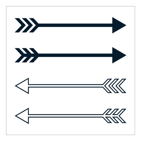 Arrow Set Icon Vector Logo Template Illustration EPS 10のイラスト素材