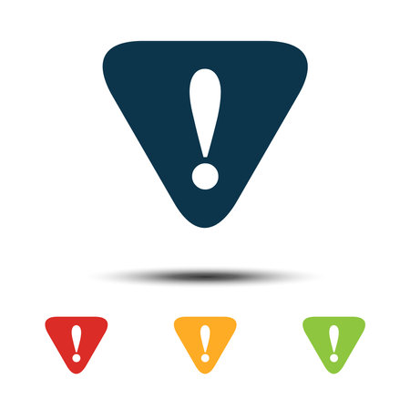 Exclamation Mark Sign Colorful Set Icon Vector Logo Templateのイラスト素材