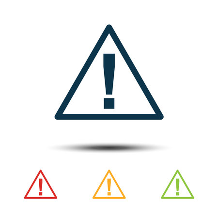Exclamation Mark Sign Colorful Set Icon Vector Logo Templateのイラスト素材