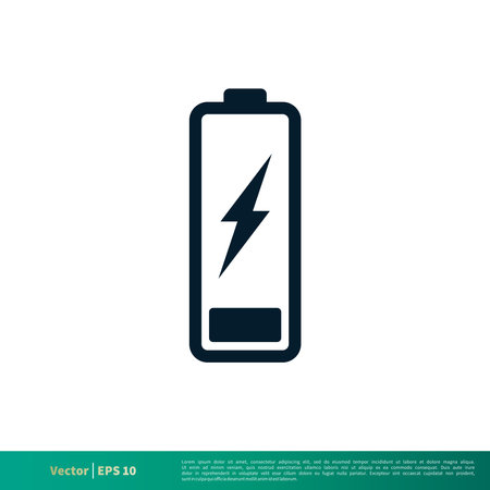 Battery Icon Vector Logo Template Illustration EPS 10.のイラスト素材