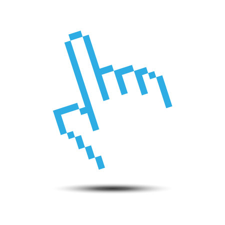 Cursor Pointer Icon Template. Click Finger Pixel Illustration Design.のイラスト素材