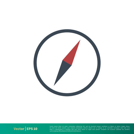 Compass Icon Vector Logo Template Illustration Design EPS 10.のイラスト素材