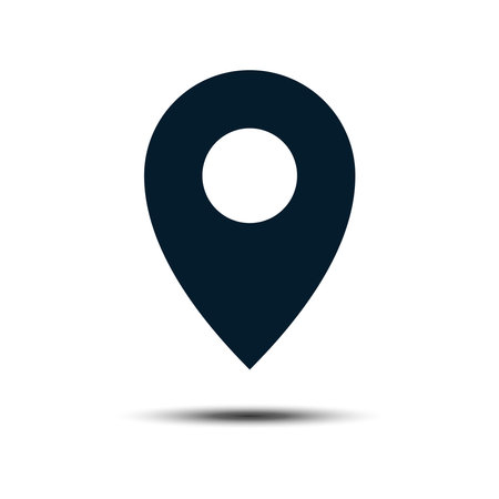 Pin Location Map Icon Vector. Pin Locator Illustration Design.のイラスト素材