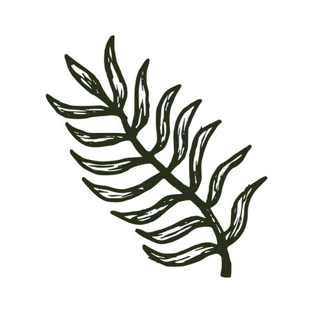 natural tropical leaves vector logo template illustration EPS 10のイラスト素材