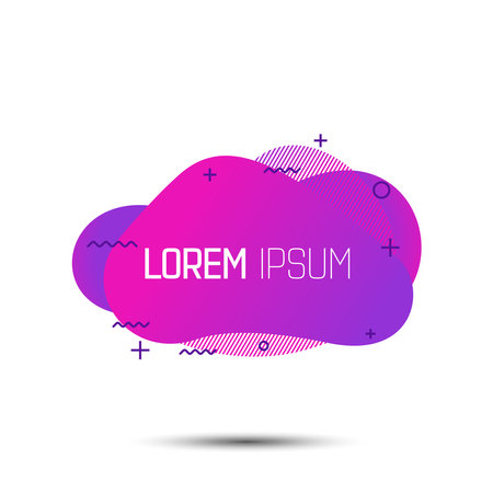 Modern purple color abstract geometric liquid banner flat illustration design EPS 10のイラスト素材