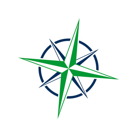Compass Rose Icon Vector Logo Templateのイラスト素材