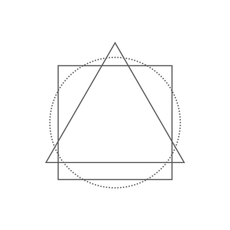 Bohemian Style Line Art Symmetry Icon Vector Luxury Design Templateのイラスト素材