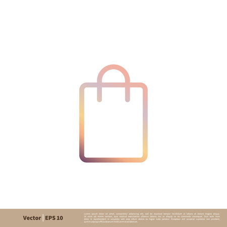 Shopping Bag Icon Vector Logo Template Illustration Design. Vector EPS 10.のイラスト素材