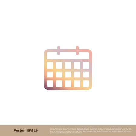 Calendar Icon Vector Logo Template Illustration Design. Vector EPS 10.のイラスト素材