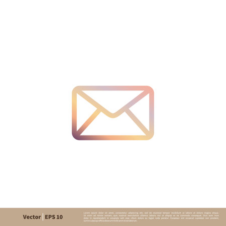 Email, Envelope, Message Icon Vector Logo Template Illustration Design. Vector EPS 10.のイラスト素材