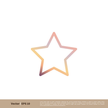 Star Icon Vector Logo Template Illustration Design. Vector EPS 10.のイラスト素材