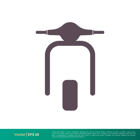 Scooter Icon Vector Logo Template Illustration Design. Editable Vector EPS 10.のイラスト素材