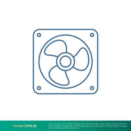 Fan Icon Vector Logo Template Illustration Design. Editable Vector EPS 10.のイラスト素材