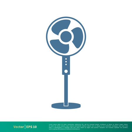 Fan Icon Vector Logo Template Illustration Design. Editable Vector EPS 10.のイラスト素材