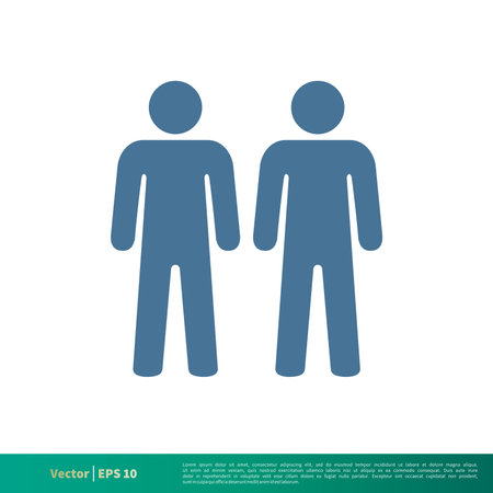 Human Shape, People, Crowd icon Vector Logo Template Illustration Design. Editable Vector EPS 10.のイラスト素材