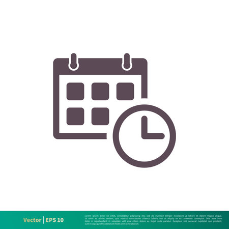 Calendar, Schedule Icon Vector Logo Template Illustration Design. Editable Vector EPS 10.のイラスト素材