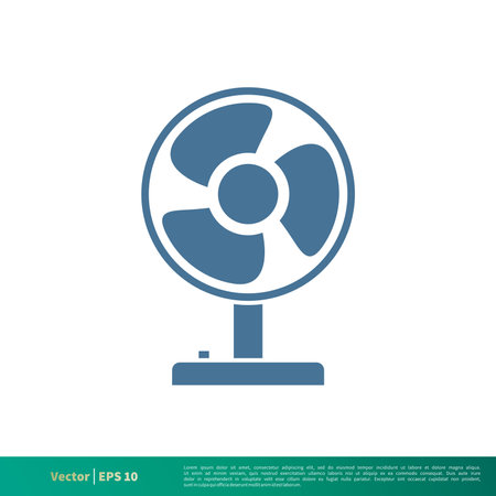 Fan Icon Vector Logo Template Illustration Design. Editable Vector EPS 10.のイラスト素材