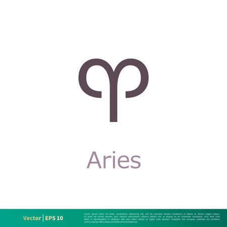 Aries - Zodiac Sign Icon Vector Logo Template Illustration Design. Editable Vector EPS 10.のイラスト素材