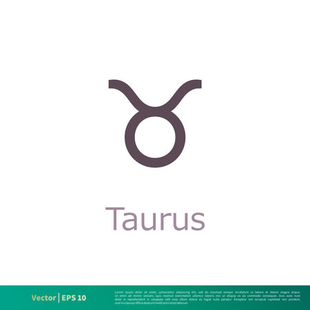 Taurus - Zodiac Sign Icon Vector Logo Template Illustration Design. Editable Vector EPS 10.のイラスト素材
