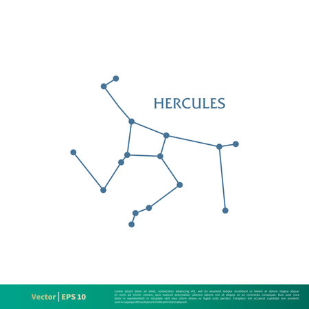 Hercules - Constellation Star Icon Vector Logo Template Illustration Design. Editable Vector EPS 10.のイラスト素材