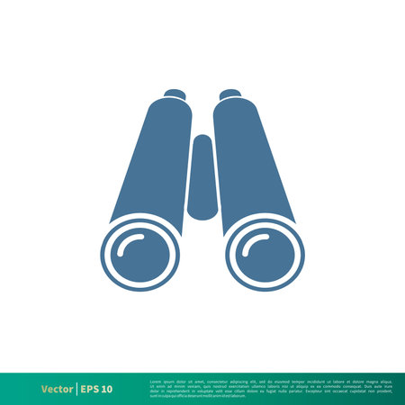 Binocular Nautical Icon Vector Logo Template Illustration Design. Editable Vector EPS 10.のイラスト素材