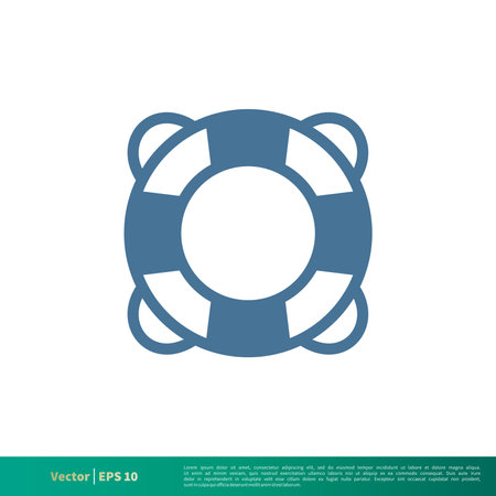 Lifebuoy - Nautical Icon Vector Logo Template Illustration Design. Editable Vector EPS 10.のイラスト素材