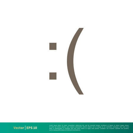 Sad Type Icon Vector Logo Template Illustration Design. Editable Vector EPS 10.のイラスト素材