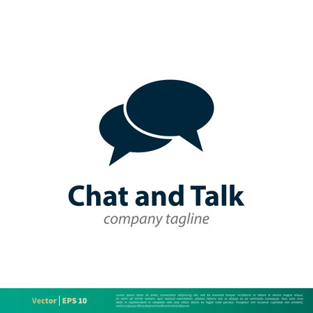 Chat, Talk, Speech Bubble Icon Vector Logo Template Illustration Design. Editable Vector EPS 10.のイラスト素材