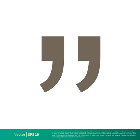 Quote Icon Vector Logo Template Illustration Design. Editable Vector EPS 10.のイラスト素材