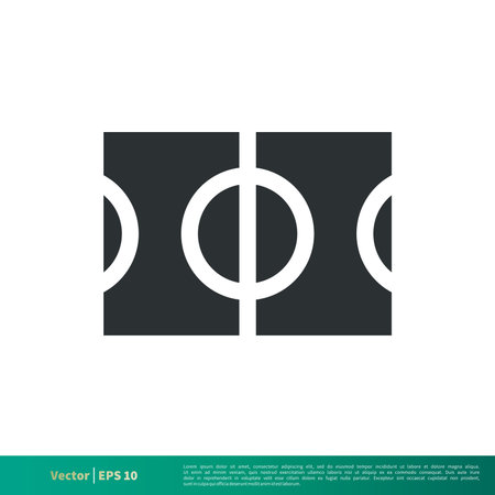 Football Field, Soccer Stadium Icon Vector Logo Template Illustration Design. Editable Vector EPS 10.のイラスト素材