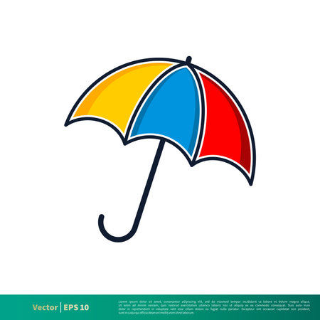 Umbrella - Summer Icon Vector Logo Template Illustration Design. Editable Vector EPS 10.のイラスト素材