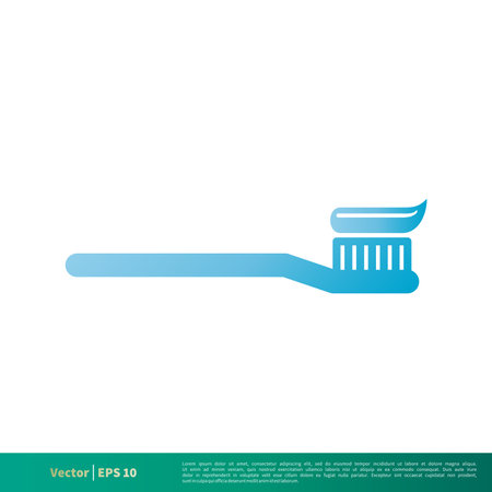 Toothbrush Icon Vector Logo Template Illustration Design. Editable Vector EPS 10.のイラスト素材