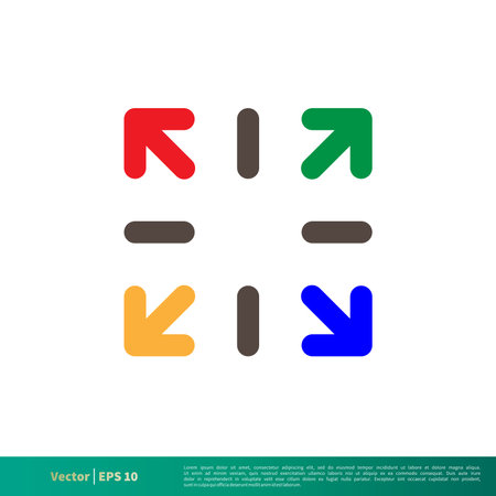 Colorful Arrow Cursor Icon Vector Logo Template Illustration Design. Editable Vector EPS 10.のイラスト素材