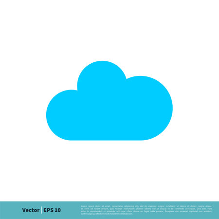 Cloud Icon Vector Logo Template Illustration Design. Vector EPS 10.のイラスト素材