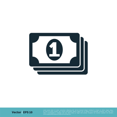 Money Icon Vector Logo Template Illustration Design. Vector EPS 10.のイラスト素材