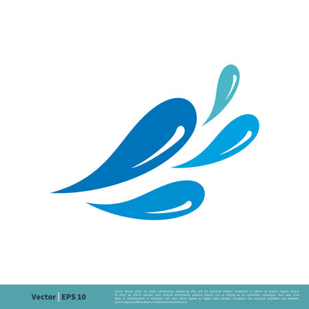 Wet Splash Water Icon Vector Logo Template Illustration Design. Vector EPS 10.のイラスト素材