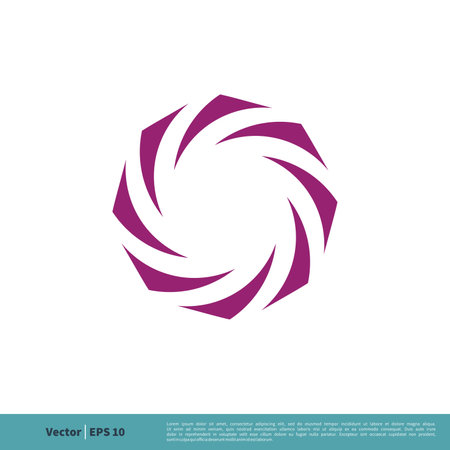 Ornamental Circle Star Icon Vector Logo Template Illustration Design. Vector EPS 10.のイラスト素材