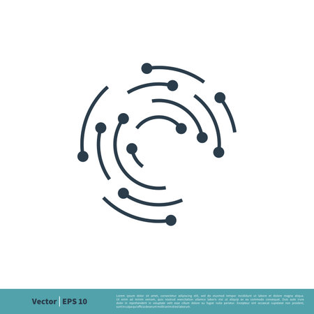Circle Glyph Icon Vector Logo Template Illustration Design. Vector EPS 10.のイラスト素材