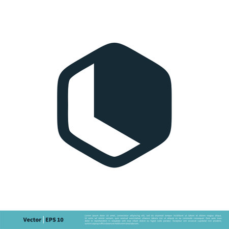 Letter L Hexagon Shape Icon Vector Logo Template Illustration Design. Vector EPS 10.のイラスト素材