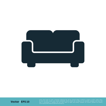Sofa Icon Vector Logo Template Illustration Design. Vector EPS 10.のイラスト素材