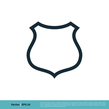 Shield Insignia Heraldic Icon Vector Logo Template Illustration Design. Vector EPS 10.のイラスト素材