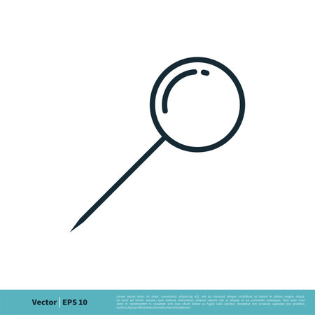 Push Pin Locate of Map Icon Vector Logo Template Illustration Design. Vector EPS 10.のイラスト素材