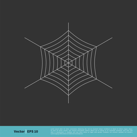 Spider Web Icon Vector Logo Template Illustration Design. Vector EPS 10.のイラスト素材