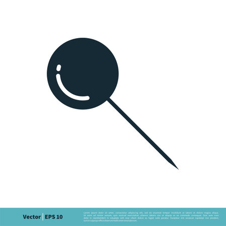Push Pin Locate of Map Icon Vector Logo Template Illustration Design. Vector EPS 10.のイラスト素材