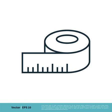 Measure Ruler Icon Vector Logo Template Illustration Design. Vector EPS 10.のイラスト素材