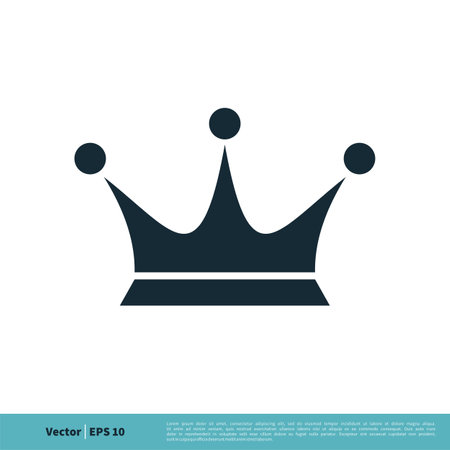 Crown Icon Vector Logo Template Illustration Design. Vector EPS 10.のイラスト素材
