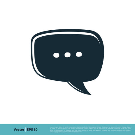 Speech Bubble Icon Vector Logo Template Illustration Design. Vector EPS 10.のイラスト素材