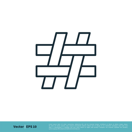 Hashtag Icon Vector Logo Template Illustration Design. Vector EPS 10.のイラスト素材