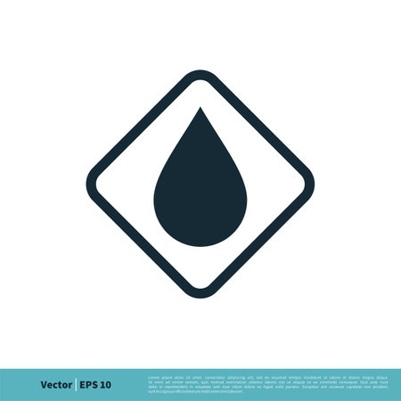 Drop Water Icon Vector Logo Template Illustration Design. Vector EPS 10.のイラスト素材
